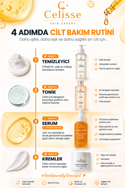 Celisse Glutatyon GEN-C Yoğun Onarıcı C Vitamini Cilt Bakım Serumu